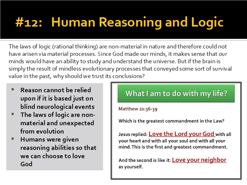 Evidence #12 - Human Reasoning and Logic
