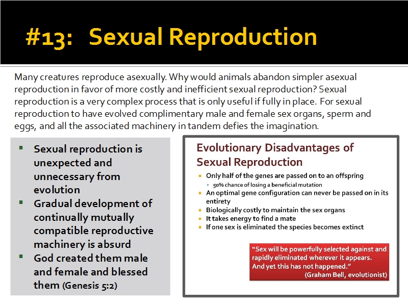 Evidence #13 - Sexual Reproduction